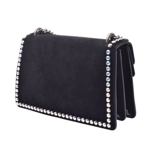 Gucci Dionysus Chain Shoulder Bag Black Suede Jeweled - Picture 2 of 9